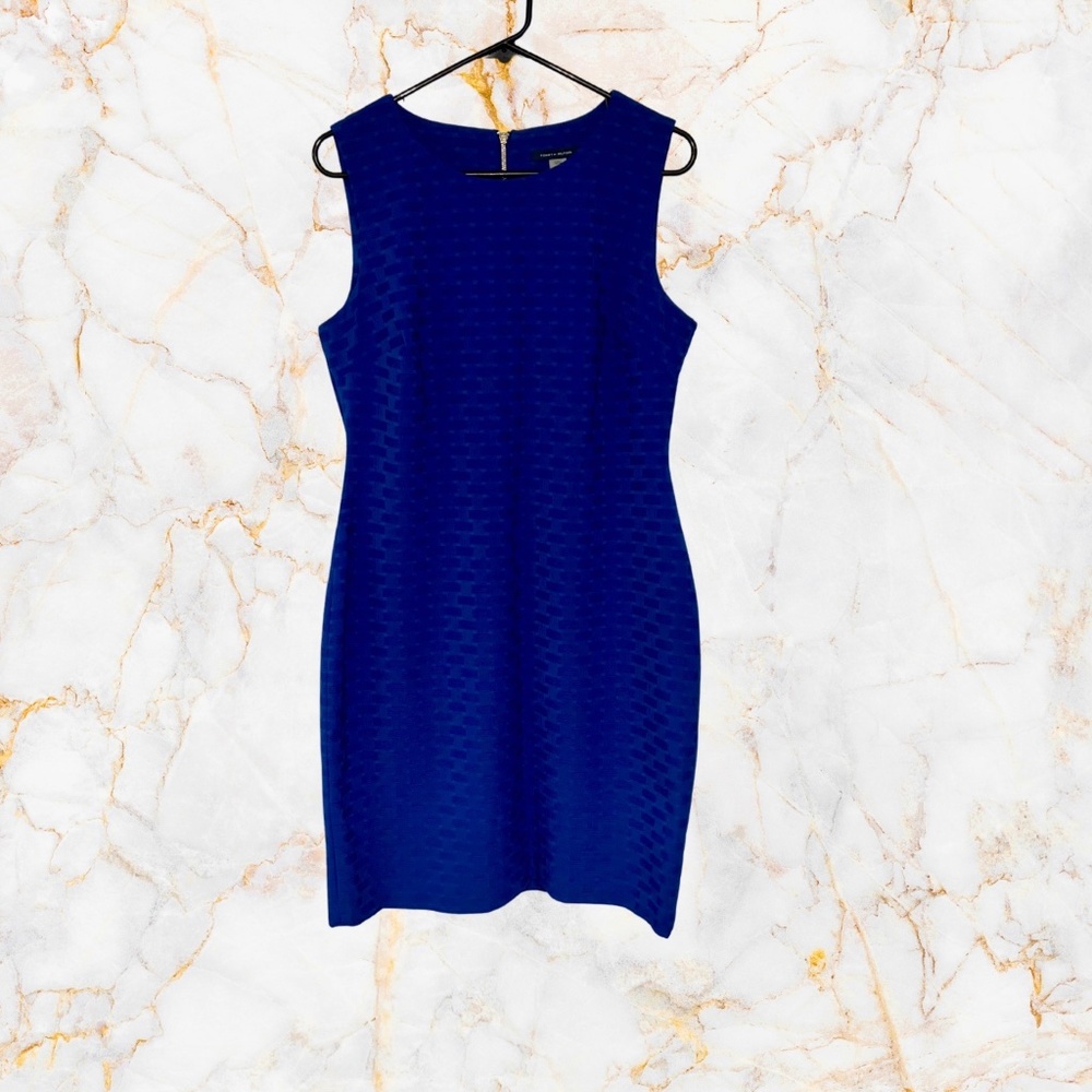Size 12, Tommy Hilfiger Blue Brick Pattern Dress
